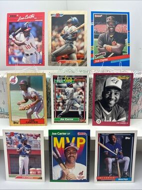 Joe Carter Bowman Gold card vintage lot of 9
